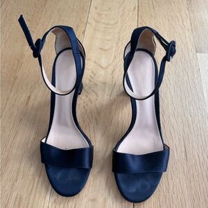 Gianvito Rossi Dark Blue Ankle Strap Heels